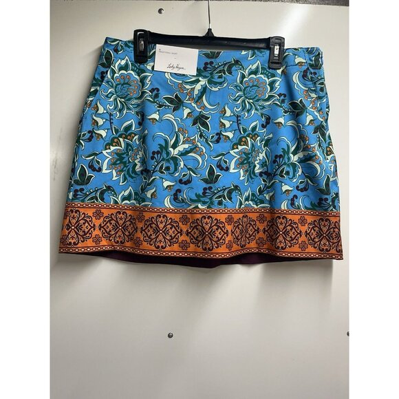 NEW GOLF Skort LADY HAGEN Fashion Scarf Print Skirt Womens Size 12 Multicolor - Picture 1 of 9